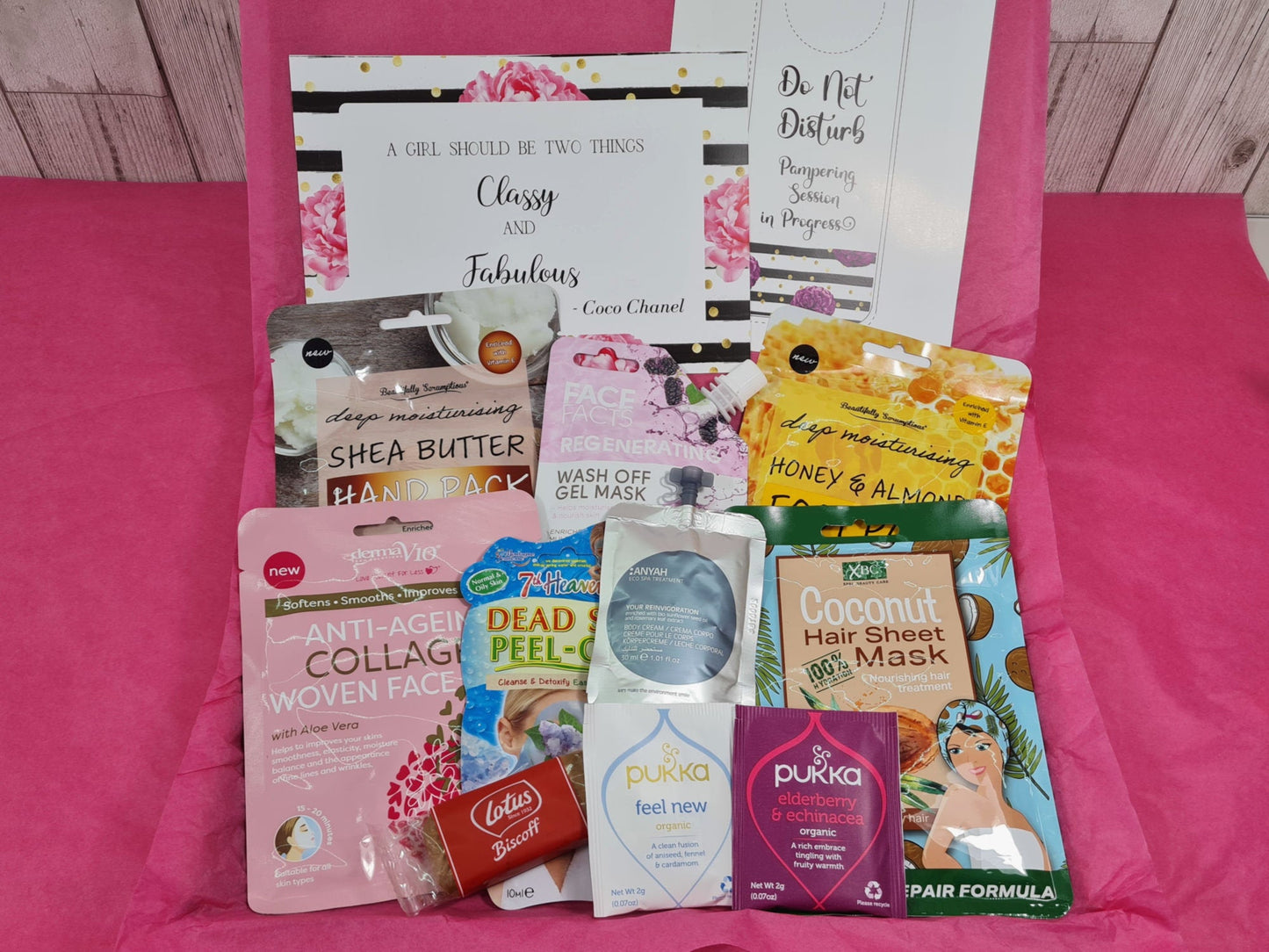 Spa Gift Box Friend Birthday Gift, Pink Self Care Pamper Package Cheer Up Letterbox Mani Pedi Face Hair