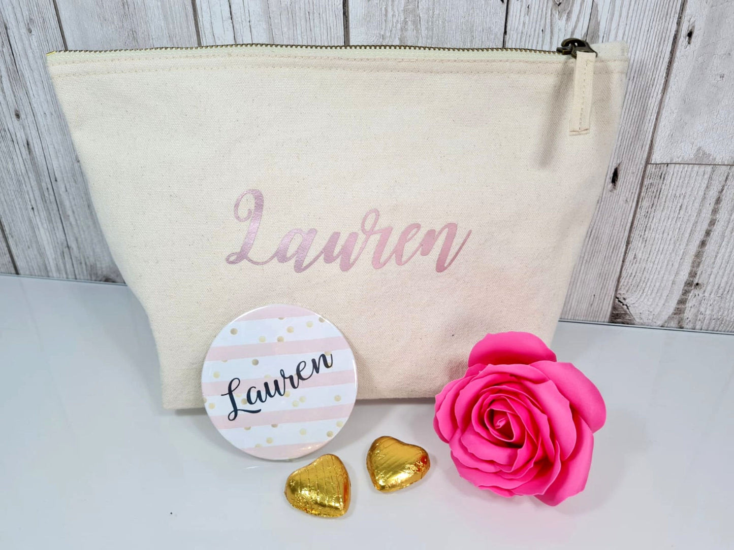 Personalised Gift Box Filled, Rose Gold Beauty Filled Pamper Box