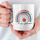 Personalised Teacher Mug Rainbow Thank you Teacher Name & Message Mug, Tea Coffee Teaching assistant Mug Gift