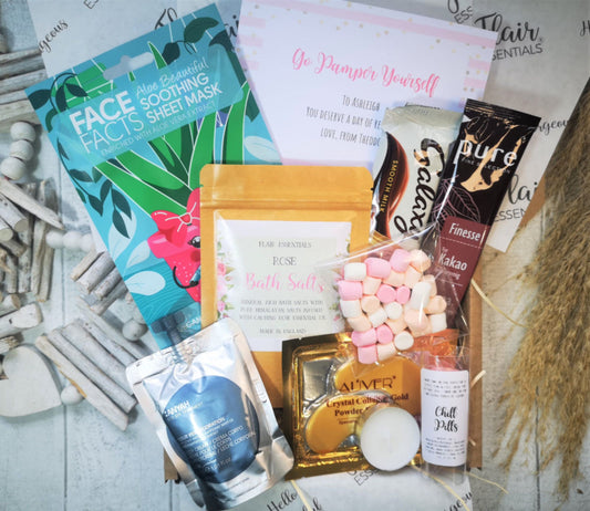 Hug in a Box Self Care Face & Chocolate Gift - Halal Option Available